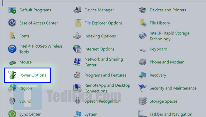 windows 10 power options