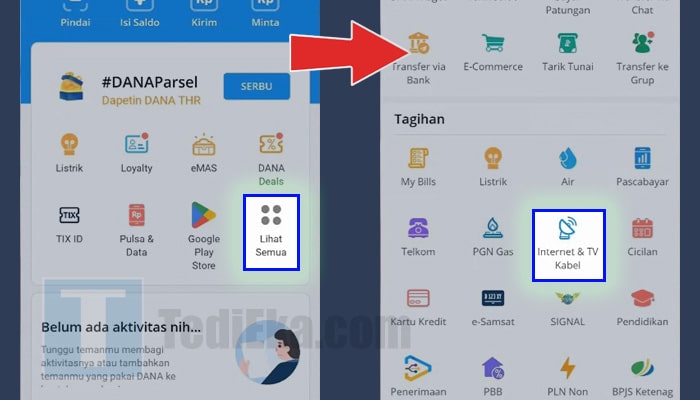 dana lihat semua - internet dan tv kabel