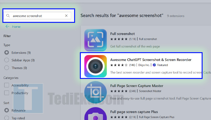 edge chrome extension awesome screenshot
