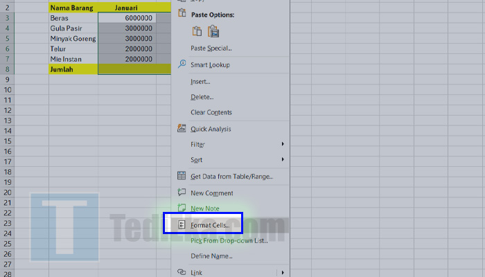 excel format cells