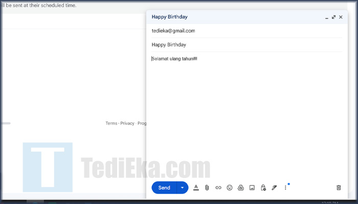 gmail schedule ubah atau hapus