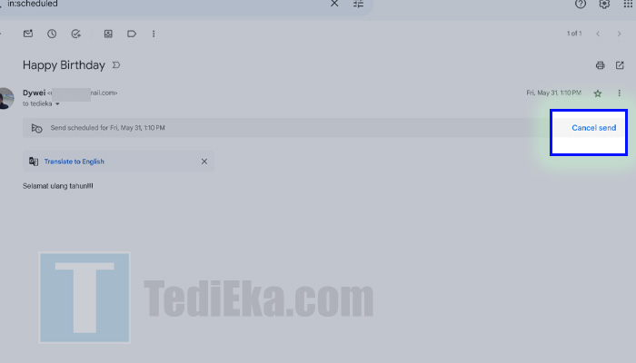 gmail scheduled cancel send
