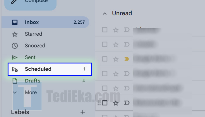 gmail scheduled