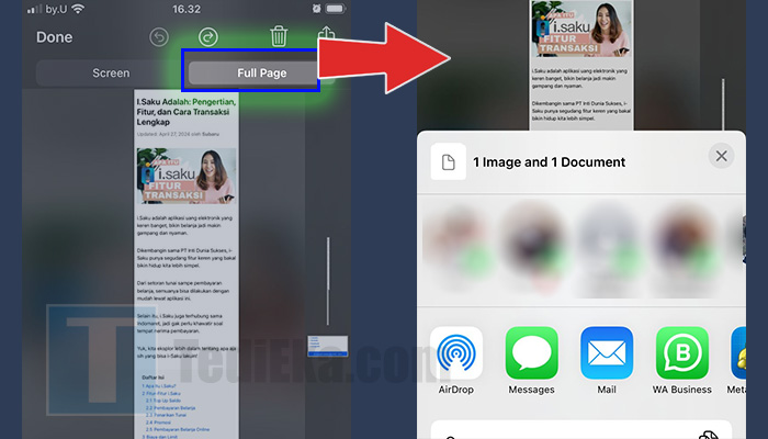 iphone screenshot full page - save