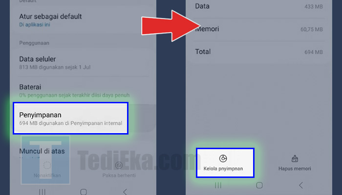layanan google play penyimpanan - kelola penyimpanan