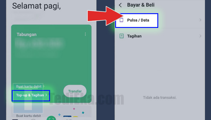 line bank top up dan tagihan - pulsa