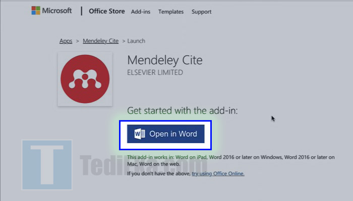 mac microsoft store mendeley cite - open in word