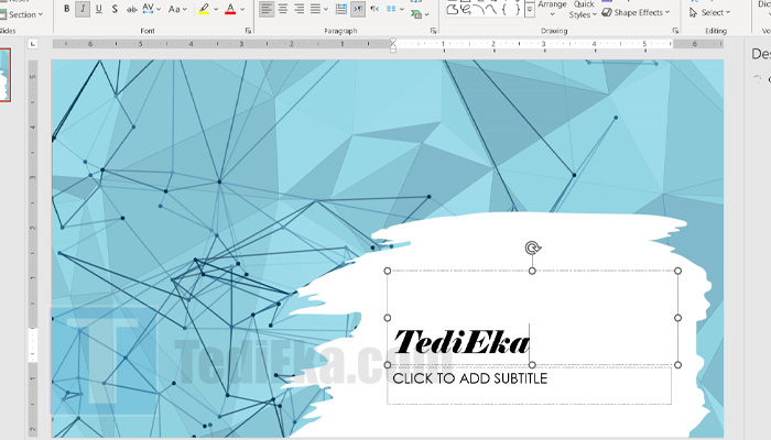 microsoft powerpoint edit tulisan