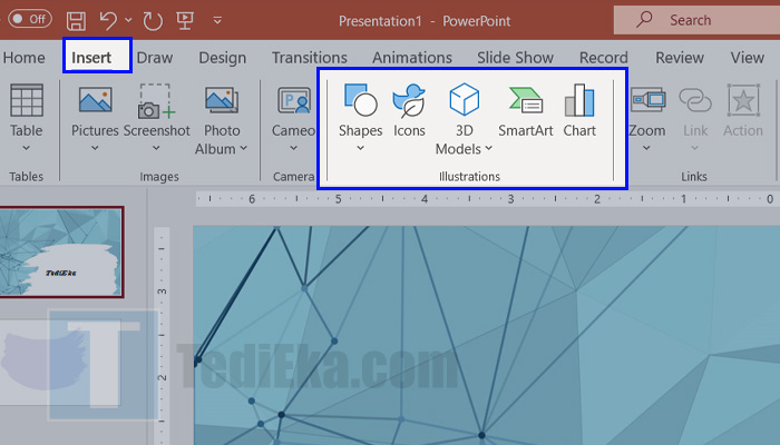 microsoft powerpoint insert illustration
