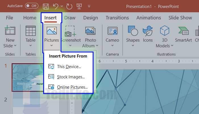 microsoft powerpoint insert pictures