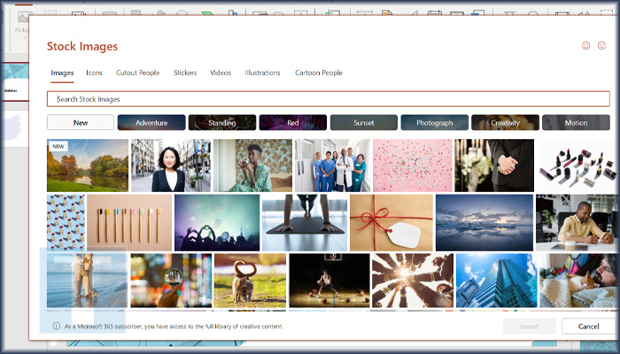 microsoft powerpoint stock images