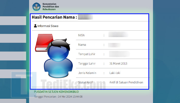 nisn hasil pencarian nama siswa