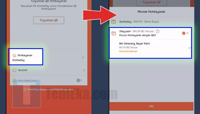 shopee metode pembayaran - spaylater