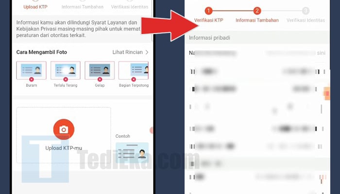 shopee spaylater upload ektp - informasi pribadi