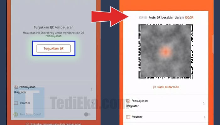 shopee tunjukkan qr