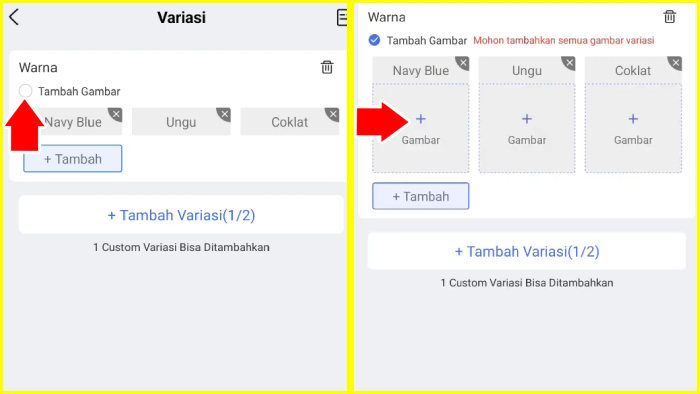 tambah gambar pada tiap variasi
