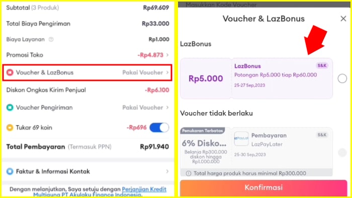 voucher dan lazbonus