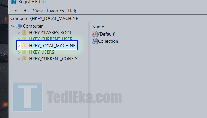 windows 10 regedit hkey local machine