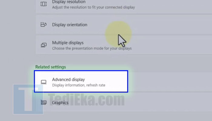 windows 11 advanced display