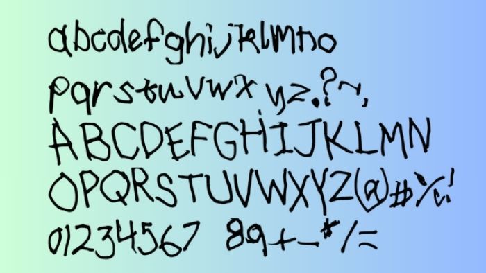 Font Tulisan Tangan Jelek