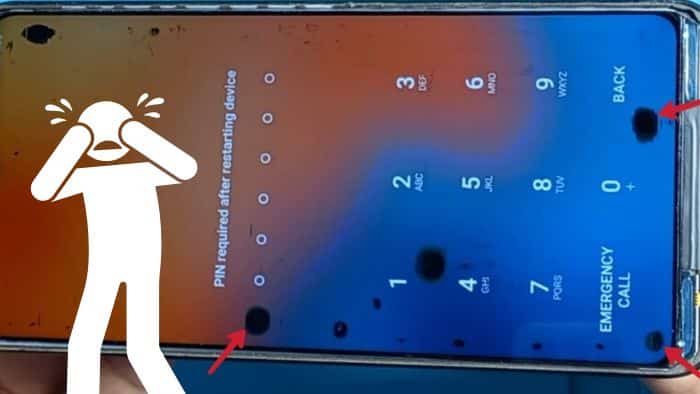cara menghilangkan lcd hitam di hp