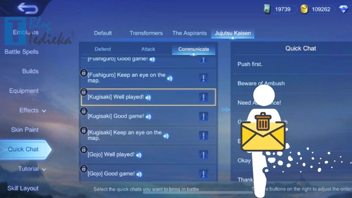 cara hapus chat di ml mobile legend